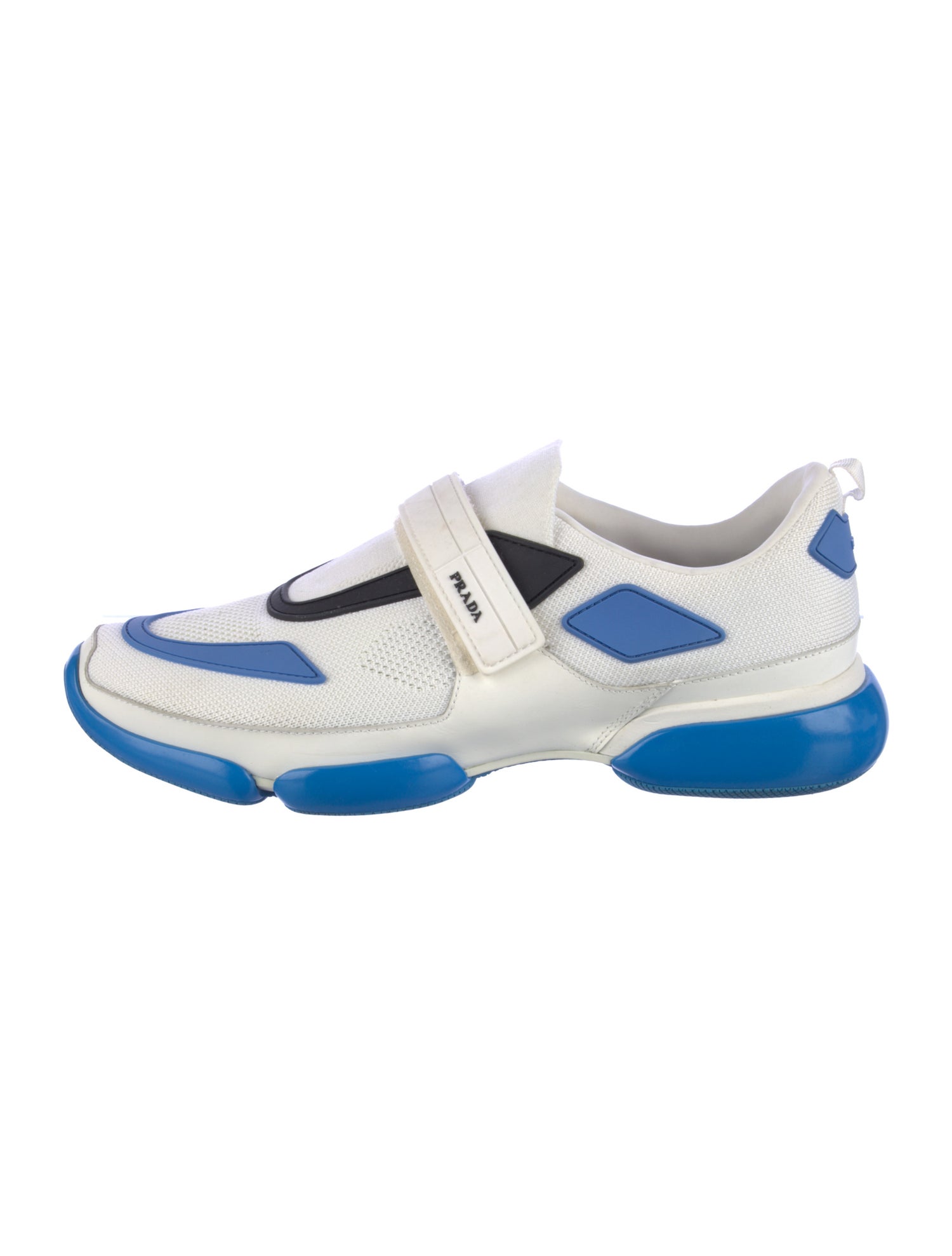 Prada Leather Colorblock Pattern Sneakers